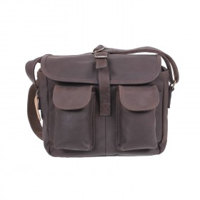 Rothco Brown Leather Ammo Shoulder Bag