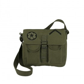 Rothco Canvas Ammo Shoulder Bag w/ Military Patches