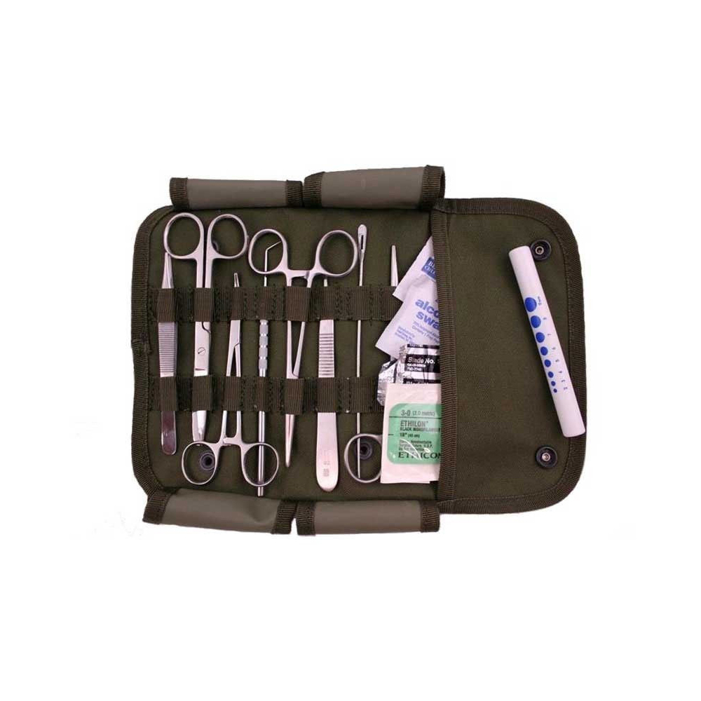 Surgical First Aid Kit with Military MOLLE Pouch - Olive Drab