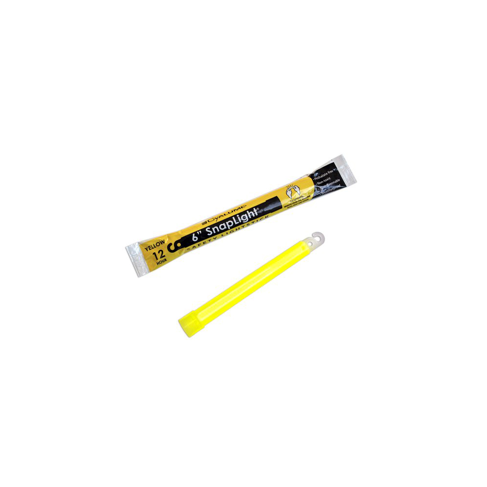 Cyalume SnapLight Industrial Grade Light Sticks 6" 12 Hour - Yellow
